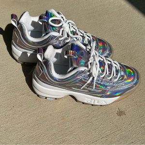 Chunky Iridescent Fila Sneakers